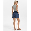 image:imageGRACE KARIN Linen Shorts for Women Summer Beach Vacation Aline Wide Leg High Waist Shorts Comfy Lounge with PocketsNavy Blue