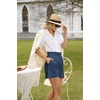 image:imageGRACE KARIN Linen Shorts for Women Summer Beach Vacation Aline Wide Leg High Waist Shorts Comfy Lounge with PocketsNavy Blue