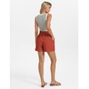 image:imageGRACE KARIN Linen Shorts for Women Summer Beach Vacation Aline Wide Leg High Waist Shorts Comfy Lounge with PocketsRedorange