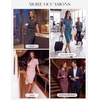 image:imageGRACE KARIN Women Summer Work Dress 2026 Short Sleeve Bodycon Tweed Dresses Button Knee Length Pencil Business Causal OutfitsDeep Peacock Blue
