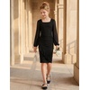 image:imageGRACE KARIN Girls Formal Dress Teen Party Prom Long Sleeve Fitted Bodycon Tween Dance Dresses for 714 YearsBlack