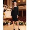 image:imageGRACE KARIN Girls Formal Dress Teen Party Prom Long Sleeve Fitted Bodycon Tween Dance Dresses for 714 YearsBlack