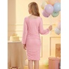 image:imageGRACE KARIN Girls Formal Dress Teen Party Prom Long Sleeve Fitted Bodycon Tween Dance Dresses for 714 YearsPink