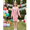 image:imageGRACE KARIN Girls Formal Dress Teen Party Prom Long Sleeve Fitted Bodycon Tween Dance Dresses for 714 YearsPink
