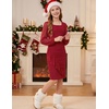 image:imageGRACE KARIN Girls Formal Dress Teen Party Prom Long Sleeve Fitted Bodycon Tween Dance Dresses for 714 YearsWine Red