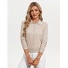 image:imageGRACE KARIN Cardigan Sweaters for Women Lightweight Trendy Long Sleeve Cardigans Lapel Collar Button Down Knit TopsBeige