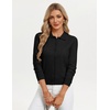 image:imageGRACE KARIN Cardigan Sweaters for Women Lightweight Trendy Long Sleeve Cardigans Lapel Collar Button Down Knit TopsBlack