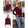 image:imageGRACE KARIN Cardigan Sweaters for Women Lightweight Trendy Long Sleeve Cardigans Lapel Collar Button Down Knit TopsBurgundy
