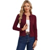 image:imageGRACE KARIN Cardigan Sweaters for Women Lightweight Trendy Long Sleeve Cardigans Lapel Collar Button Down Knit TopsBurgundy