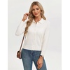 image:imageGRACE KARIN Cardigan Sweaters for Women Lightweight Trendy Long Sleeve Cardigans Lapel Collar Button Down Knit TopsCream White
