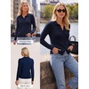 image:imageGRACE KARIN Cardigan Sweaters for Women Lightweight Trendy Long Sleeve Cardigans Lapel Collar Button Down Knit TopsNavy Blue