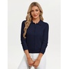 image:imageGRACE KARIN Cardigan Sweaters for Women Lightweight Trendy Long Sleeve Cardigans Lapel Collar Button Down Knit TopsNavy Blue