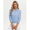 image:imageGRACE KARIN Cardigan Sweaters for Women Lightweight Trendy Long Sleeve Cardigans Lapel Collar Button Down Knit TopsPale Blue