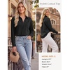 image:imageGRACE KARIN Womens 2026 Cotton Button Down Blouses Dressy Casual Long Sleeve Shirts Trendy Summer Collared Work TopsBlack
