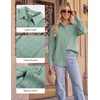 image:imageGRACE KARIN Womens 2026 Cotton Button Down Blouses Dressy Casual Long Sleeve Shirts Trendy Summer Collared Work TopsLight Green