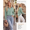 image:imageGRACE KARIN Womens 2026 Cotton Button Down Blouses Dressy Casual Long Sleeve Shirts Trendy Summer Collared Work TopsLight Green
