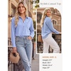 image:imageGRACE KARIN Womens 2026 Cotton Button Down Blouses Dressy Casual Long Sleeve Shirts Trendy Summer Collared Work TopsSky Blue