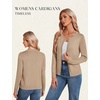 image:imageGRACE KARIN Cardigan Sweaters for Women 2026 Button Down Long Sleeve Cardigans Scalloped Open Front Lightweight SweaterKhaki