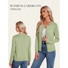 image:imageGRACE KARIN Cardigan Sweaters for Women 2026 Button Down Long Sleeve Cardigans Scalloped Open Front Lightweight SweaterSage Green