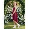 image:imageGRACE KARIN Girls Formal Party Dress Bow Back High Low Birthday Graduation Dance Flower Girl Bridesmaid Wedding 714Burgundy