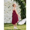 image:imageGRACE KARIN Girls Formal Party Dress Bow Back High Low Birthday Graduation Dance Flower Girl Bridesmaid Wedding 714Burgundy
