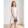 image:imageGRACE KARIN Girls Formal Party Dress Bow Back High Low Birthday Graduation Dance Flower Girl Bridesmaid Wedding 714Ivory