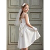image:imageGRACE KARIN Girls Formal Party Dress Bow Back High Low Birthday Graduation Dance Flower Girl Bridesmaid Wedding 714Ivory