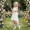 image:imageGRACE KARIN Girls Formal Party Dress Bow Back High Low Birthday Graduation Dance Flower Girl Bridesmaid Wedding 714Ivory