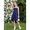 image:imageGRACE KARIN Girls Formal Party Dress Bow Back High Low Birthday Graduation Dance Flower Girl Bridesmaid Wedding 714Navy
