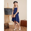 image:imageGRACE KARIN Girls Formal Party Dress Bow Back High Low Birthday Graduation Dance Flower Girl Bridesmaid Wedding 714Navy