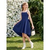 image:imageGRACE KARIN Girls Formal Party Dress Bow Back High Low Birthday Graduation Dance Flower Girl Bridesmaid Wedding 714Navy
