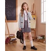 image:imageGRACE KARIN Girls Sweater Cardigan Uniform V Neck Button Knit Fall Kid Jacket Size 614Light Gray