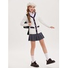 image:imageGRACE KARIN Girls Sweater Cardigan Uniform V Neck Button Knit Fall Kid Jacket Size 614White