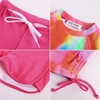 image:imageGRACE KARIN Girls Swimsuit Rash Guard Set Two Piece Long Sleeve Beach Summer Vacation Swimwear 714YOrange Blended Blossom