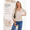 image:imageGRACE KARIN Womens Wool Blend Long Sleeve V Neck Button Up Lightweight Cardigan Sweater Open Front Dressy Casual ShrugsApricot