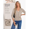 image:imageGRACE KARIN Womens Wool Blend Long Sleeve V Neck Button Up Lightweight Cardigan Sweater Open Front Dressy Casual ShrugsKhaki