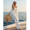 image:imageGRACE KARIN Womens Wool Blend Long Sleeve V Neck Button Up Lightweight Cardigan Sweater Open Front Dressy Casual ShrugsWhite