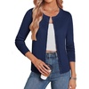 image:imageGRACE KARIN Cardigan Sweaters for Women 2026 Button Down Long Sleeve Cardigans Scalloped Open Front Lightweight SweaterNavy Blue