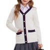 image:imageGRACE KARIN Girls Sweater Cardigan Uniform V Neck Button Knit Fall Kid Jacket Size 614White