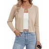 image:imageGRACE KARIN Cropped Cardigan Sweaters for Women Cotton Bolero Shrugs for Dresses Summer Fall Fashion Outfits Clothes 2026Light Khaki