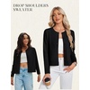 image:imageGRACE KARIN Cropped Cardigan Sweaters for Women Cotton Button up Sweater Oversized Knit Cardigans Trendy 2026Black