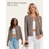 image:imageGRACE KARIN Cropped Cardigan Sweaters for Women Cotton Button up Sweater Oversized Knit Cardigans Trendy 2026Camel