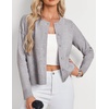 image:imageGRACE KARIN Cropped Cardigan Sweaters for Women Cotton Button up Sweater Oversized Knit Cardigans Trendy 2026Grey