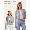 image:imageGRACE KARIN Cropped Cardigan Sweaters for Women Cotton Button up Sweater Oversized Knit Cardigans Trendy 2026Grey