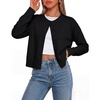 image:imageGRACE KARIN Cropped Cardigan Sweaters for Women Cotton Button up Sweater Oversized Knit Cardigans Trendy 2026Black