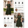 image:imageGRACE KARIN Womens Short Sleeve Shirt Dresses 2026 Summer Midi Button Down Dress Work Business Casual Dress with PocketsArmy Green