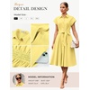 image:imageGRACE KARIN Womens Short Sleeve Shirt Dresses 2026 Summer Midi Button Down Dress Work Business Casual Dress with PocketsButter Yellow