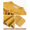 image:imageGARCE KARIN Women Bow Tie Neck Tops 2026 Fall Lace Long Sleeve Blouse Business Dressy Casual Shirt Work Office FormalYellow