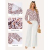 image:imageGRACE KARIN Womens Boho Floral Tops 2026 Fall Button Down Long Sleeve Blouses Dressy Casual V Neck Work Trendy ShirtsApricot Floral