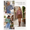 image:imageGRACE KARIN Womens Boho Floral Tops 2026 Fall Button Down Long Sleeve Blouses Dressy Casual V Neck Work Trendy ShirtsBrown White Floral